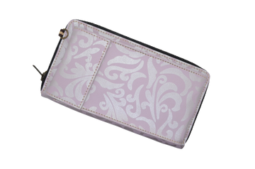 Skin Floweral Design Clutch With Mobile Pouch